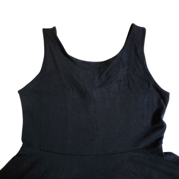 Dots Black Zipper Peplum Tank Top Sz M - Picture 3 of 12